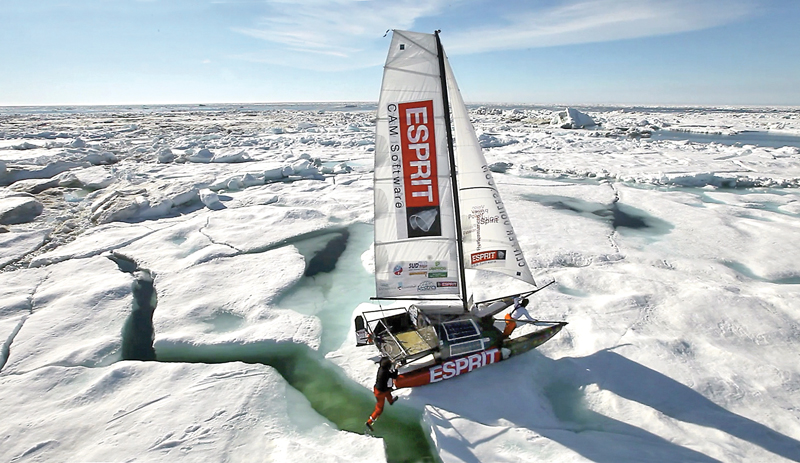 Boat sailing Northwest Passage