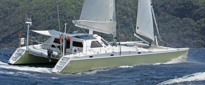 white catamaran boats