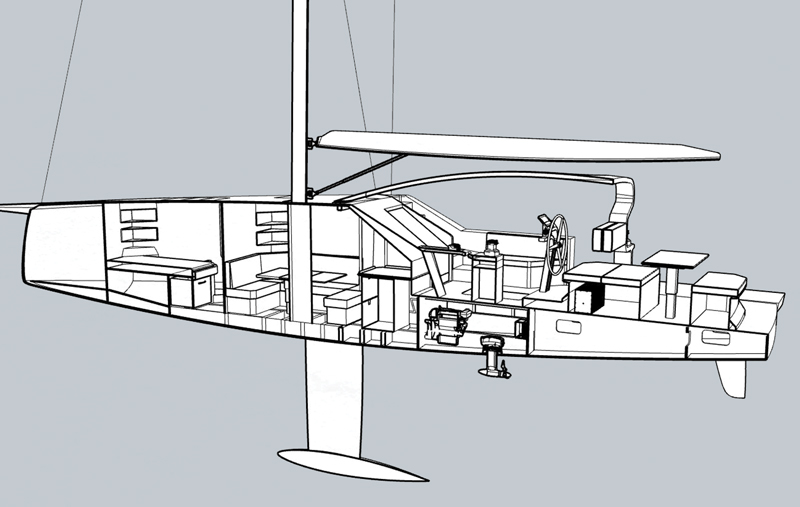Longitudinal section view of the Butterfly 46