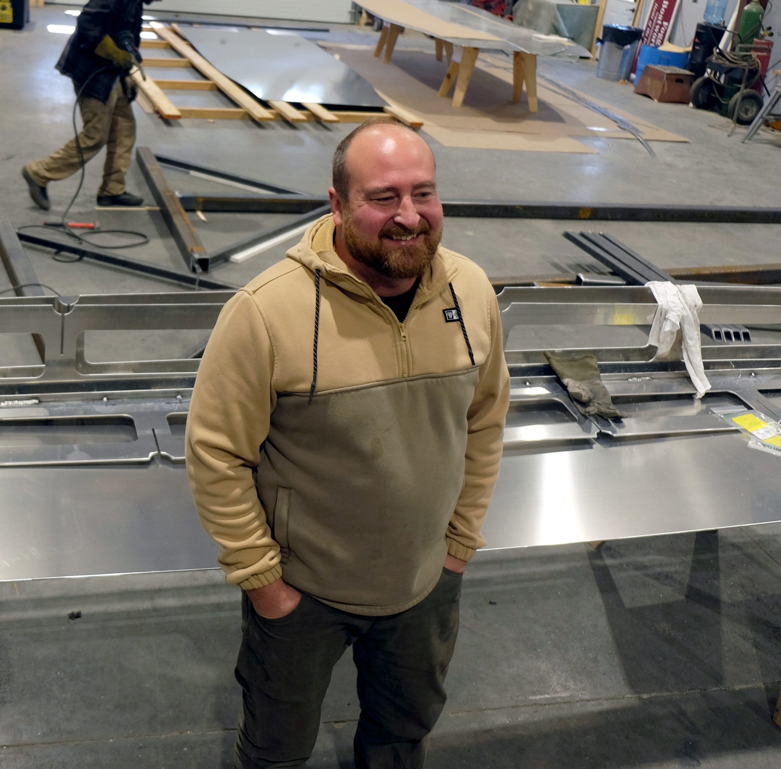 Patrick Fogg on the shop floor.